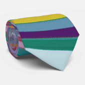 Colorful Unique Swirl Pattern Stropdas (Opgerold)