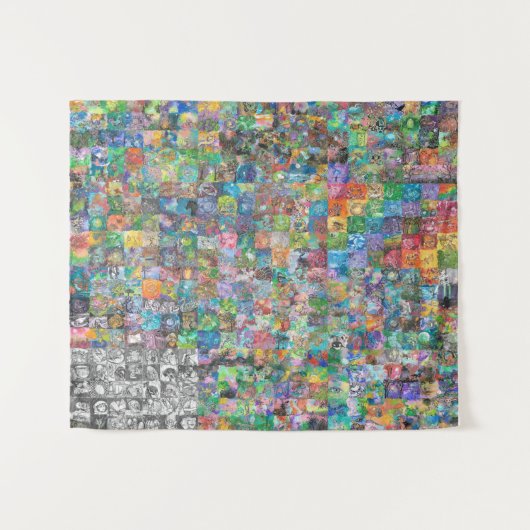 Colorful Unique Tapestry 2021 Paintgazing Calendar Wandkleed (Voorkant (horizontaal))