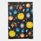 Colorful Universe Astronomy Space Kitchen Towel Theedoek (Verticaal)
