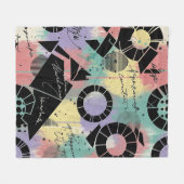 Colorful Urban Graffiti Pattern (10) Fleece Deken (Voorkant (Horizontaal))