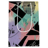 Colorful Urban Graffiti Pattern (10) Medium Cadeauzakje (Achterkant)