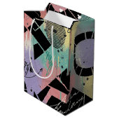 Colorful Urban Graffiti Pattern (10) Medium Cadeauzakje (Achterkant Gekanteld)