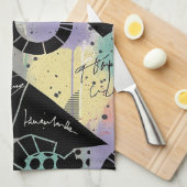 Colorful Urban Graffiti Pattern (10) Theedoek (Quarter Fold)