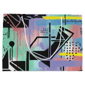 Colorful Urban Graffiti Pattern (11) Groot Cadeauzakje (Achterkant)