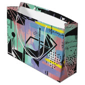 Colorful Urban Graffiti Pattern (11) Groot Cadeauzakje (Achterkant Gekanteld)