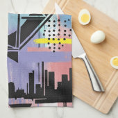 Colorful Urban Graffiti Pattern (11) Theedoek (Quarter Fold)