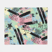 Colorful Urban Graffiti Pattern (12) Fleece Deken (Voorkant (Horizontaal))