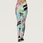 Colorful Urban Graffiti Pattern (12) Leggings (Achterkant)