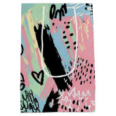 Colorful Urban Graffiti Pattern (12) Medium Cadeauzakje (Achterkant)