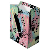 Colorful Urban Graffiti Pattern (12) Medium Cadeauzakje (Achterkant Gekanteld)