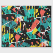 Colorful Urban Graffiti Pattern (13) Cadeaupapier (Vlak)