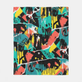 Colorful Urban Graffiti Pattern (13) Fleece Deken (Voorkant)