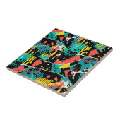 Colorful Urban Graffiti Pattern (13) Tegeltje (Zijkant)