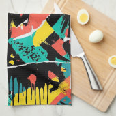 Colorful Urban Graffiti Pattern (13) Theedoek (Quarter Fold)