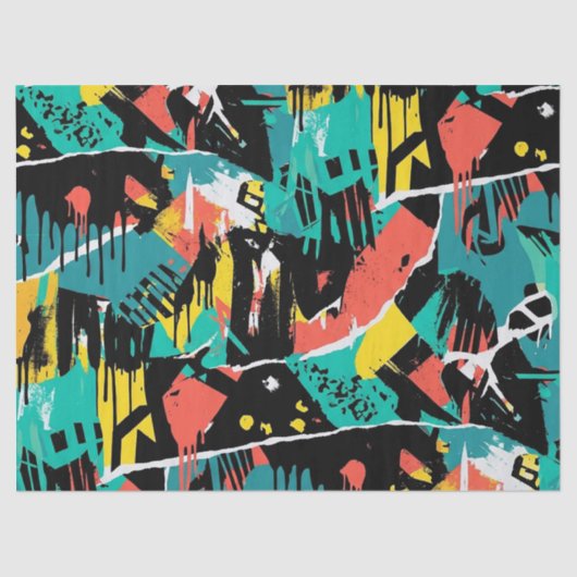 Colorful Urban Graffiti Pattern (13) Tissuepapier (Voorkant)