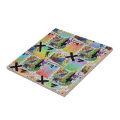 Colorful Urban Graffiti Pattern (14) Tegeltje (Zijkant)