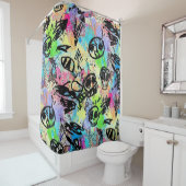 Colorful Urban Graffiti Pattern (1) Douchegordijn (In situ)