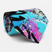 Colorful Urban Graffiti Pattern (1) Stropdas (Opgerold)