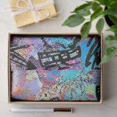 Colorful Urban Graffiti Pattern (1) Tissuepapier (Geschenk)