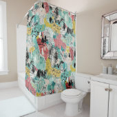 Colorful Urban Graffiti Pattern (2) Douchegordijn (In situ)