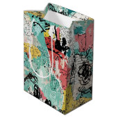 Colorful Urban Graffiti Pattern (2) Medium Cadeauzakje (Achterkant Gekanteld)