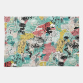 Colorful Urban Graffiti Pattern (2) Theedoek (Horizontaal)