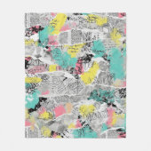 Colorful Urban Graffiti Pattern (3) Fleece Deken (Voorkant)