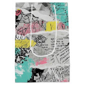 Colorful Urban Graffiti Pattern (3) Medium Cadeauzakje (Achterkant)