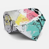 Colorful Urban Graffiti Pattern (3) Stropdas (Opgerold)