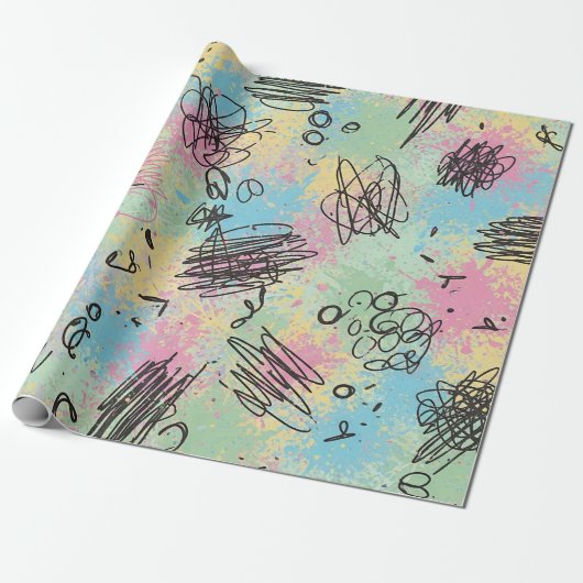 Colorful Urban Graffiti Pattern (4) Cadeaupapier (Uitgerold)