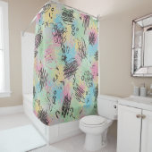 Colorful Urban Graffiti Pattern (4) Douchegordijn (In situ)