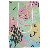 Colorful Urban Graffiti Pattern (4) Medium Cadeauzakje (Achterkant)