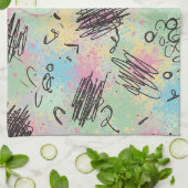 Colorful Urban Graffiti Pattern (4) Theedoek (Gevouwen)