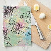 Colorful Urban Graffiti Pattern (4) Theedoek (Quarter Fold)