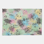 Colorful Urban Graffiti Pattern (4) Theedoek (Horizontaal)