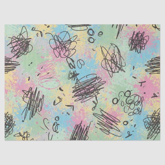 Colorful Urban Graffiti Pattern (4) Tissuepapier (Voorkant)