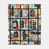Colorful Urban Graffiti Pattern (5) Fleece Deken (Voorkant)