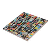 Colorful Urban Graffiti Pattern (5) Tegeltje (Zijkant)