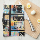 Colorful Urban Graffiti Pattern (5) Theedoek (Quarter Fold)