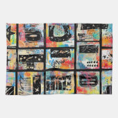 Colorful Urban Graffiti Pattern (5) Theedoek (Horizontaal)