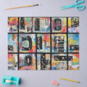 Colorful Urban Graffiti Pattern (5) Tissuepapier (Craft)