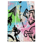 Colorful Urban Graffiti Pattern (6) Medium Cadeauzakje (Achterkant)