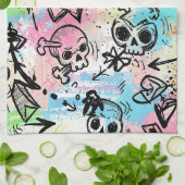 Colorful Urban Graffiti Pattern (6) Theedoek (Gevouwen)