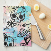 Colorful Urban Graffiti Pattern (6) Theedoek (Quarter Fold)