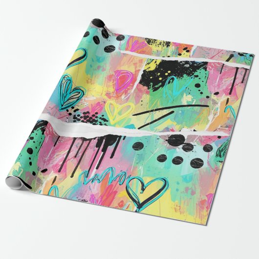 Colorful Urban Graffiti Pattern (7) Cadeaupapier (Uitgerold)