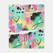 Colorful Urban Graffiti Pattern (7) Fleece Deken (Voorkant)