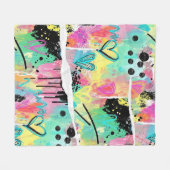 Colorful Urban Graffiti Pattern (7) Fleece Deken (Voorkant (Horizontaal))