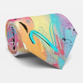 Colorful Urban Graffiti Pattern (7) Stropdas (Opgerold)