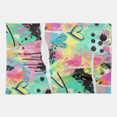 Colorful Urban Graffiti Pattern (7) Theedoek (Horizontaal)