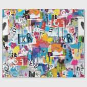 Colorful Urban Graffiti Pattern (8) Cadeaupapier (Vlak)